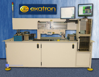 Exatron Handler Custom Magazine In Inspection Stacker Tray Out
