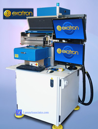 Exatron laser marker with inspection of ICs and laser mark