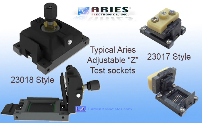 Adjustable Z micrometer IC test and burn in socket Aries Larsen 