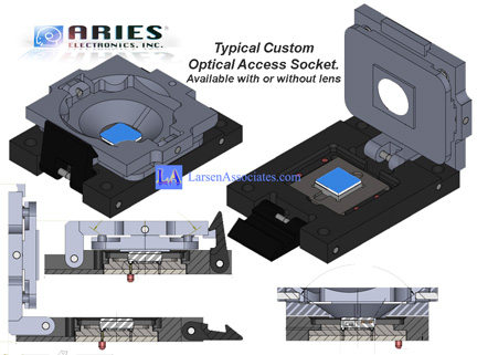 optical open top test socket wide FOV lens or no lens