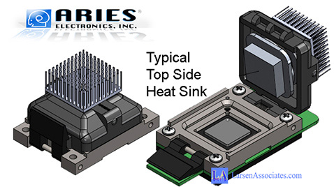 Typical top side heat sink custom amde to suit your needs from Aries