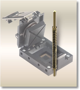 0.2 mm pitch spring probe test socket SMT sockets Aries Larsen Associates